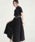 Asymmetric Button Minimal Dress